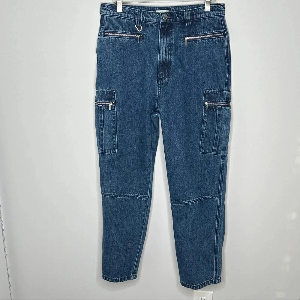 We Wore What Utility Jeans Size 30 in Broome Cotton High Rise Pockets Great